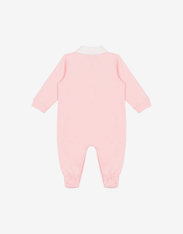 Tutina in cotone stampata Rosa confetto Moschino 1