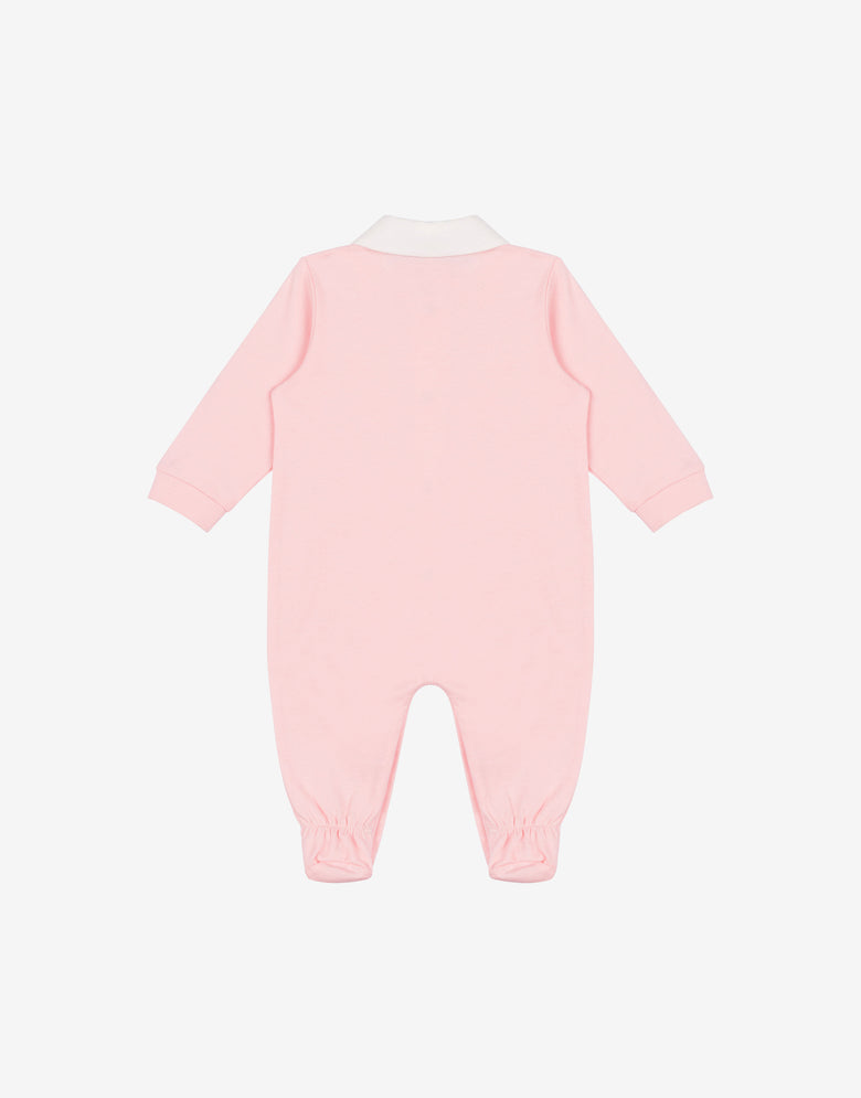 Printed cotton sleepsuit Confetti pink Moschino 1