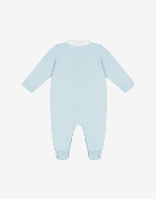 Bedruckter Schlafanzug aus Baumwolle Hellblau Moschino 1