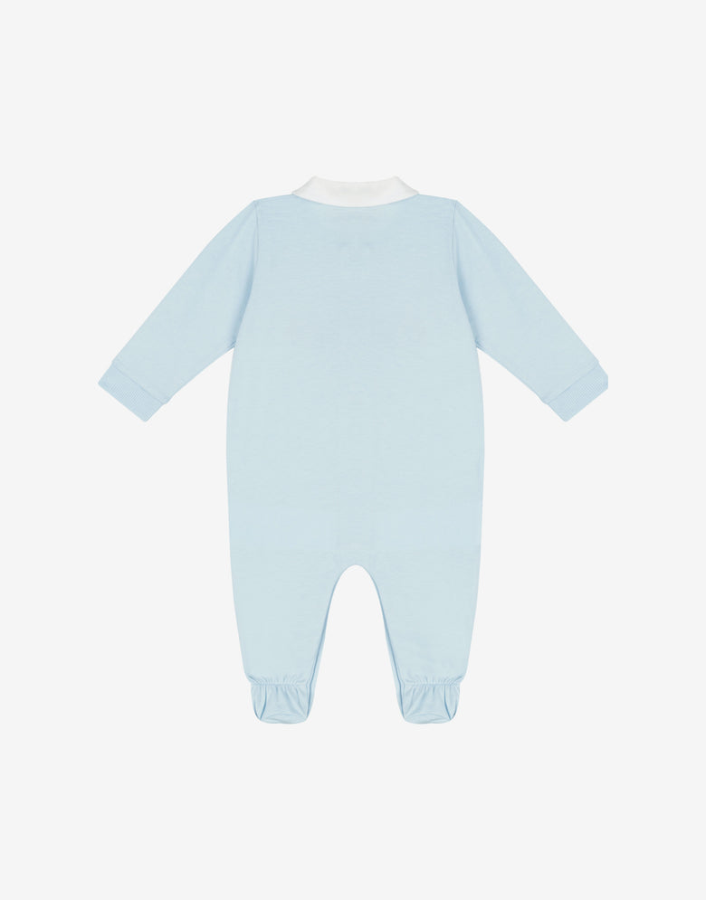 Bedruckter Schlafanzug aus Baumwolle Hellblau Moschino 1
