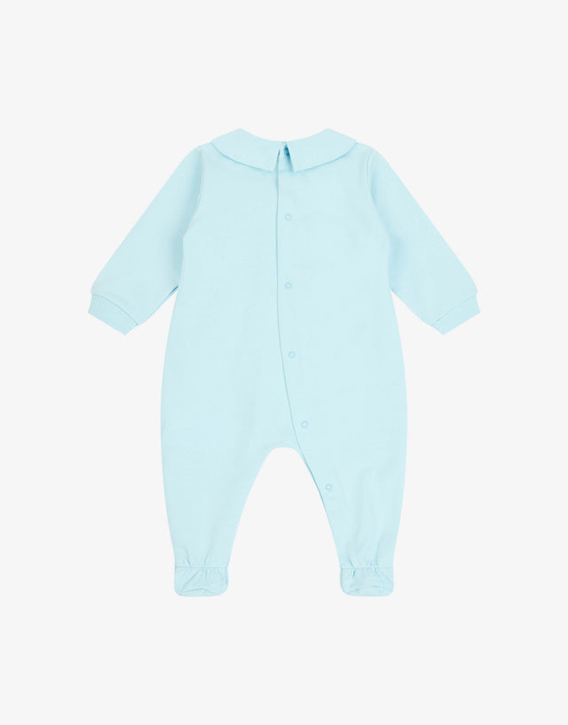 Moschino Teddy Bear cotton fleece onesie Azure Moschino 1