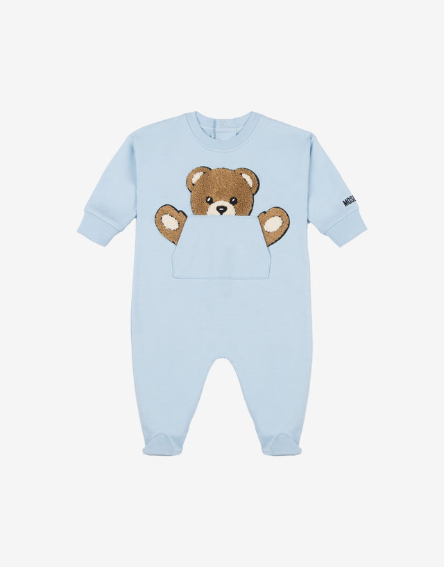 Pelele Teddy Bear Azul Bebé Moschino 0