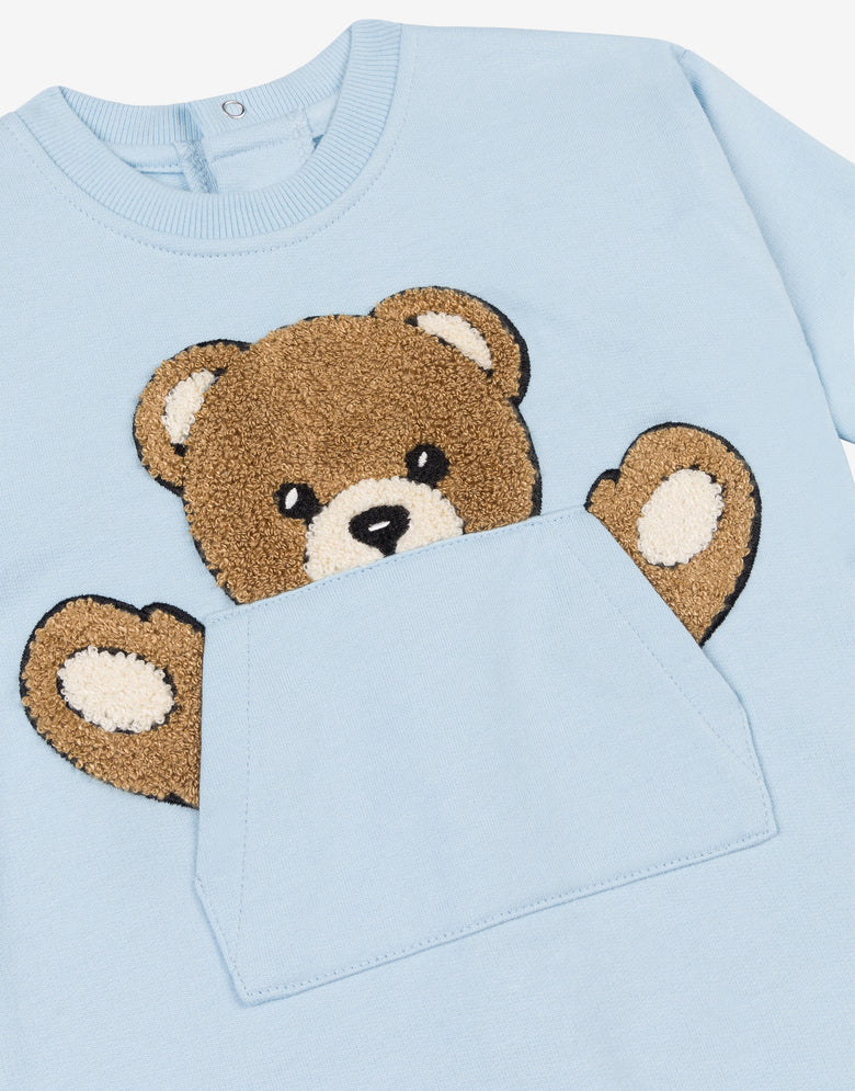Tutina Teddy Bear Baby Blu Moschino 2