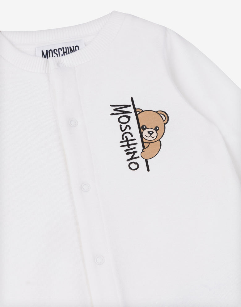 モスキーノのテディベア柄ロンパース ホワイト Moschino 2