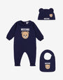 Moschino Teddy Bear Romper, Hat, and Bib Set