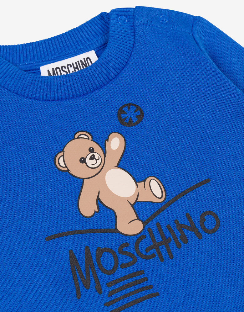 Moschino Teddy Bear Baumwoll-Sweatshirt Elektrischblau Moschino 2