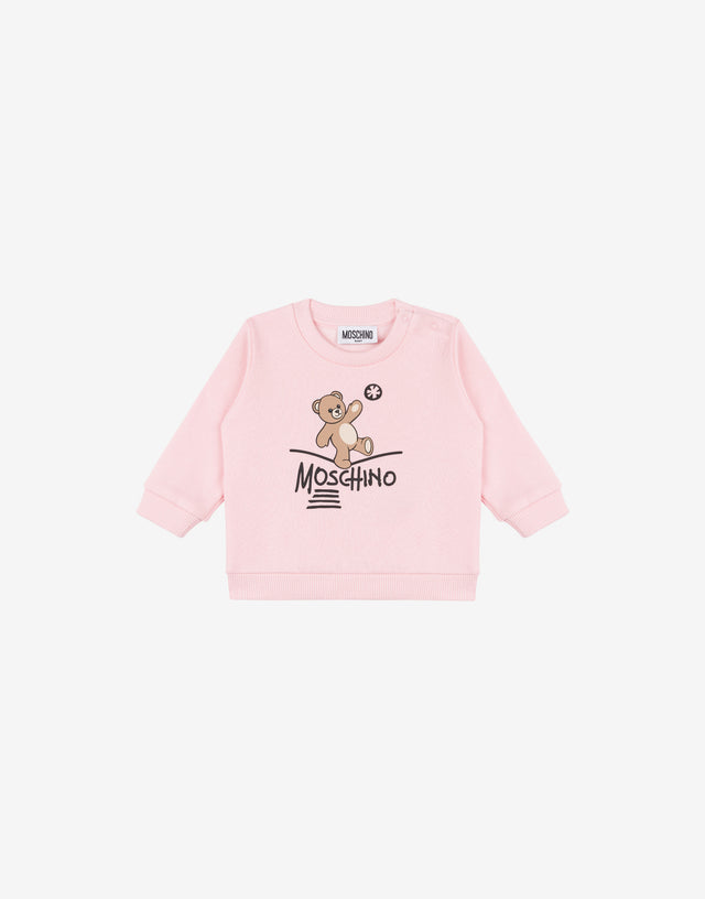 Sudadera de algodón Moschino Teddy Bear Rosa claro Moschino 0