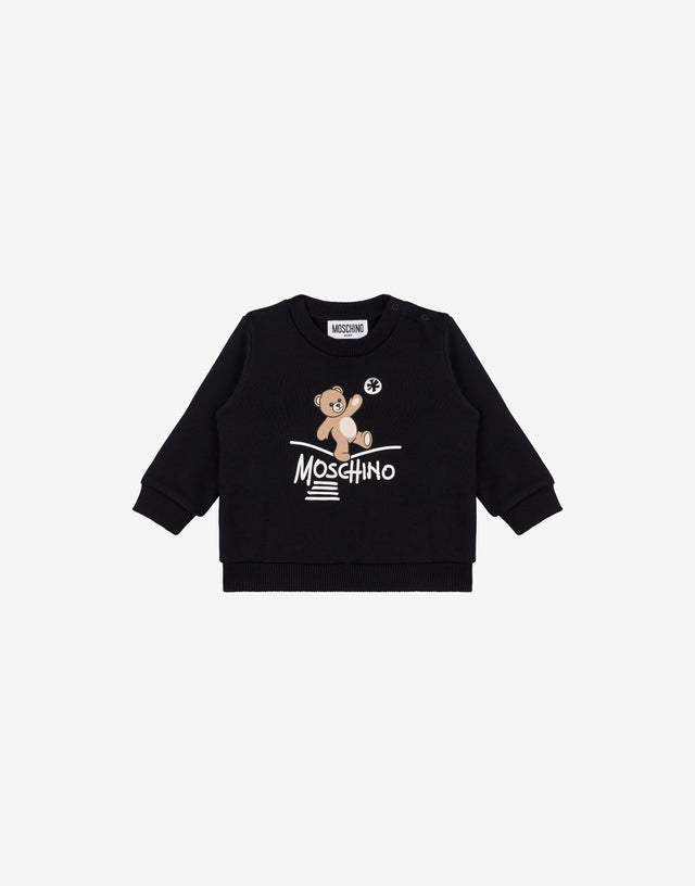 Sudadera de algodón Moschino Teddy Bear Negro Moschino 0