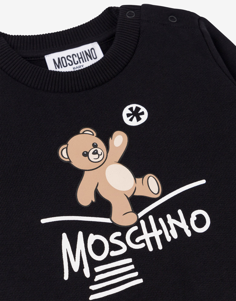 Sudadera de algodón Moschino Teddy Bear Negro Moschino 2