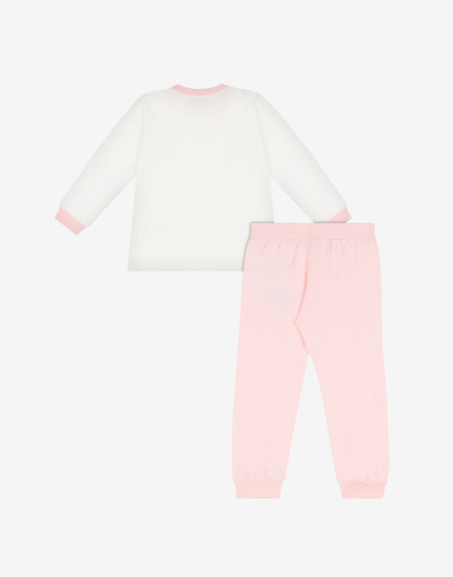 Bedrucktes T-Shirt und Hose aus Baumwolljersey Konfetti-Rosa Moschino 1