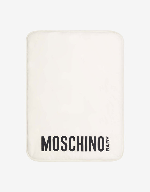 Borsa mamma in felpa con patch Bianco Moschino 1