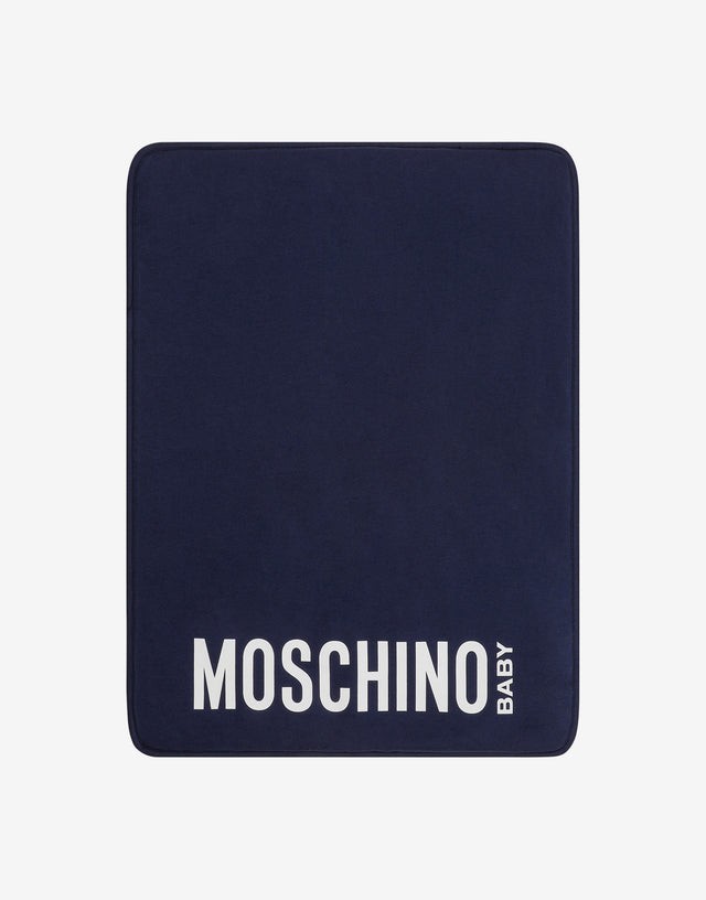Borsa mamma in felpa con patch Blue Navy Moschino 1