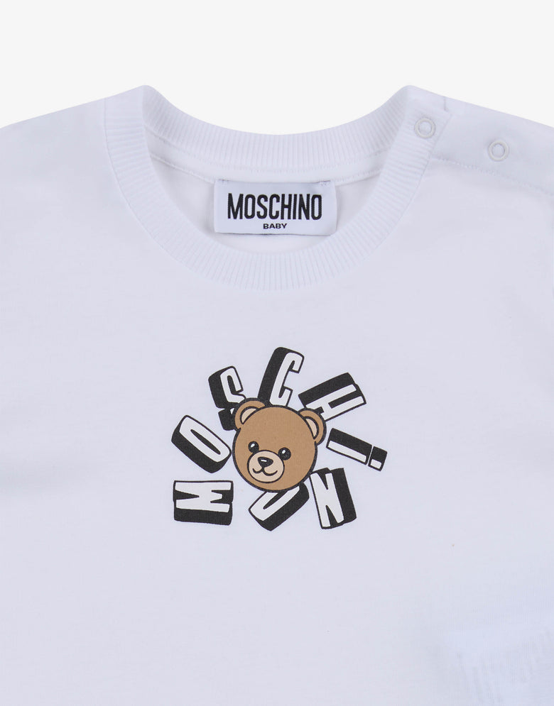 T-shirt en jersey de coton Moschino Teddy Bear White Moschino 2