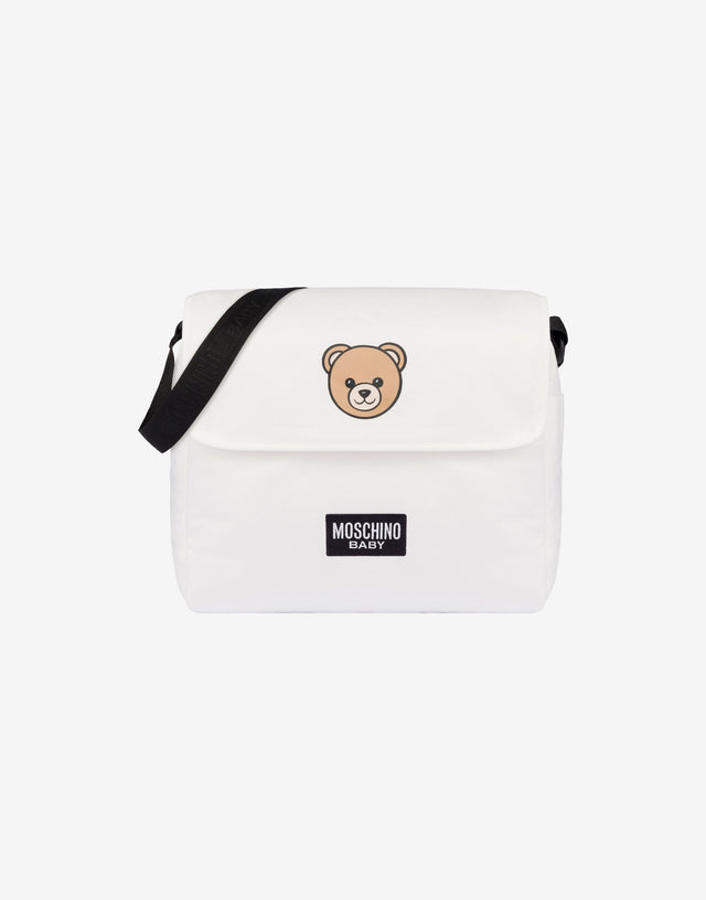 Borsa mamma in felpa di cotone Moschino Teddy Bear Bianco Moschino 0