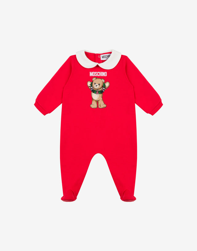 Moschino Teddy Bear Plush Sleepsuit Red Moschino 0