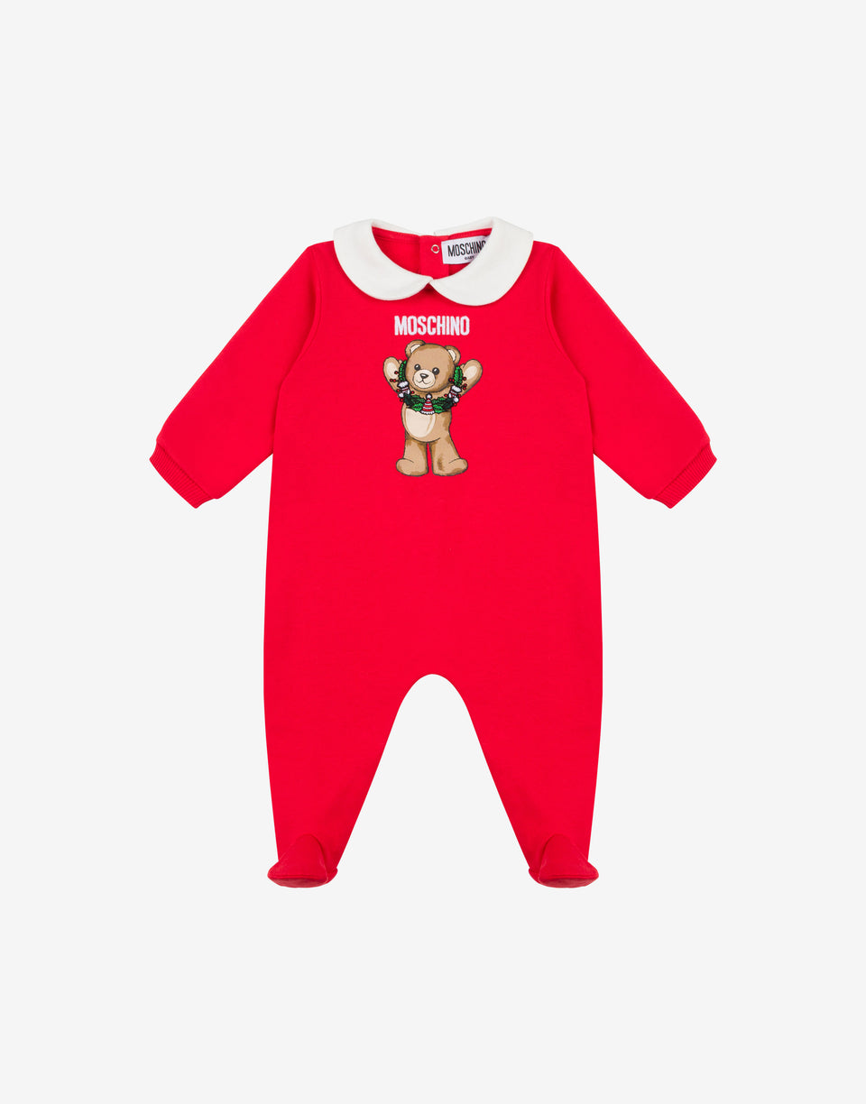 Moschino Teddy Bear Plush Sleepsuit Red Moschino 0
