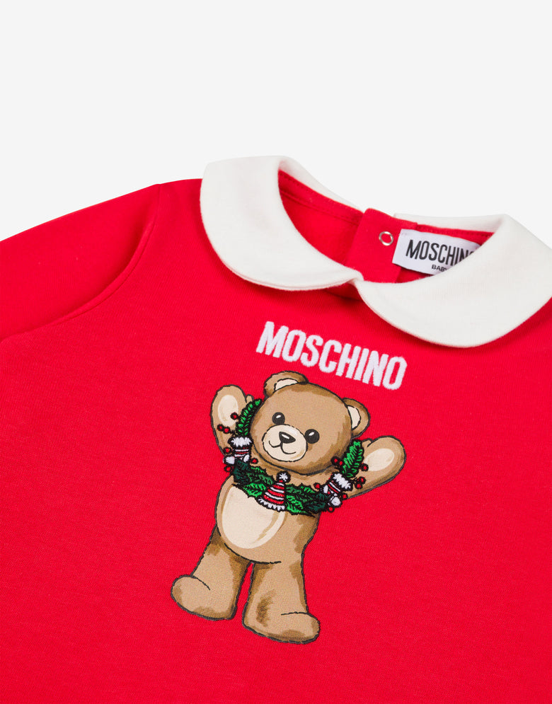 Moschino Teddy Bear Plush Sleepsuit Red Moschino 2