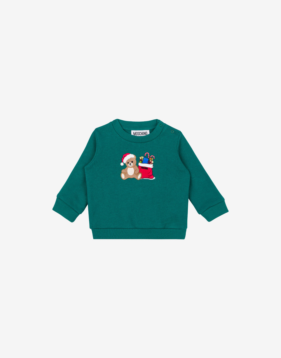 Moschino Teddy Bear Cotton Sweatshirt Dark green Moschino 0