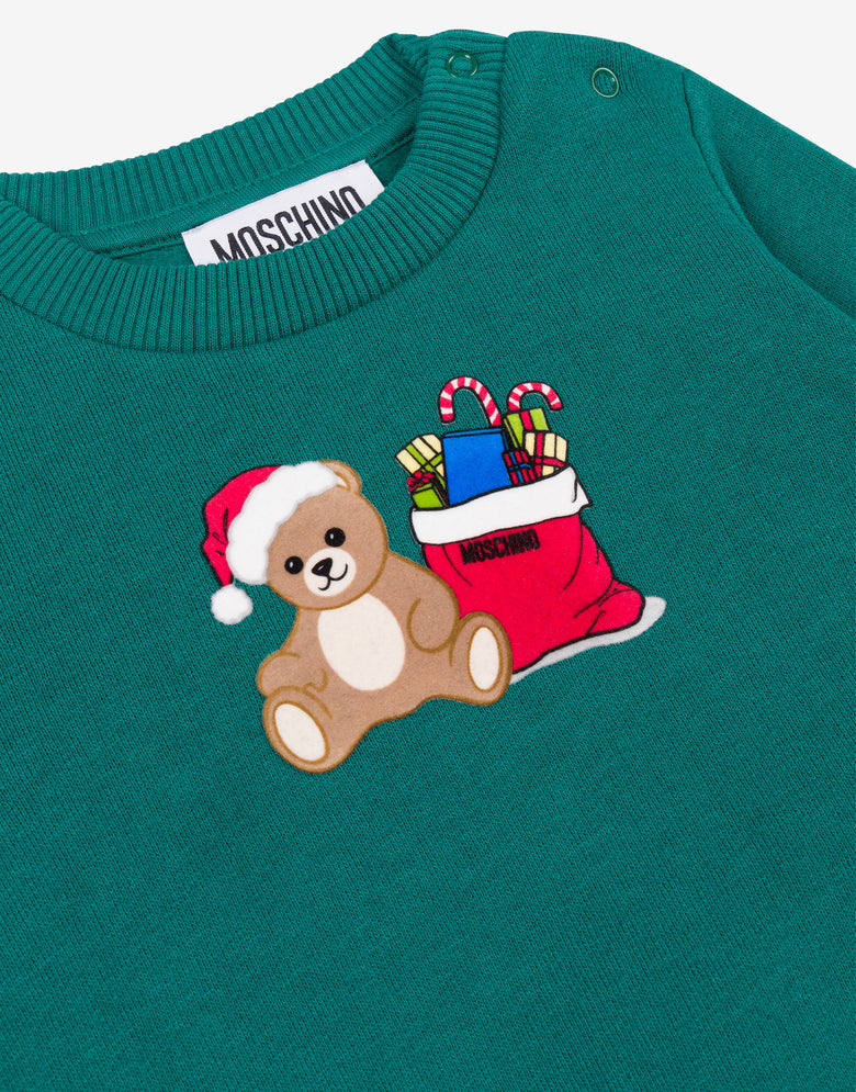 Moschino Teddy Bear Cotton Sweatshirt Dark green Moschino 2
