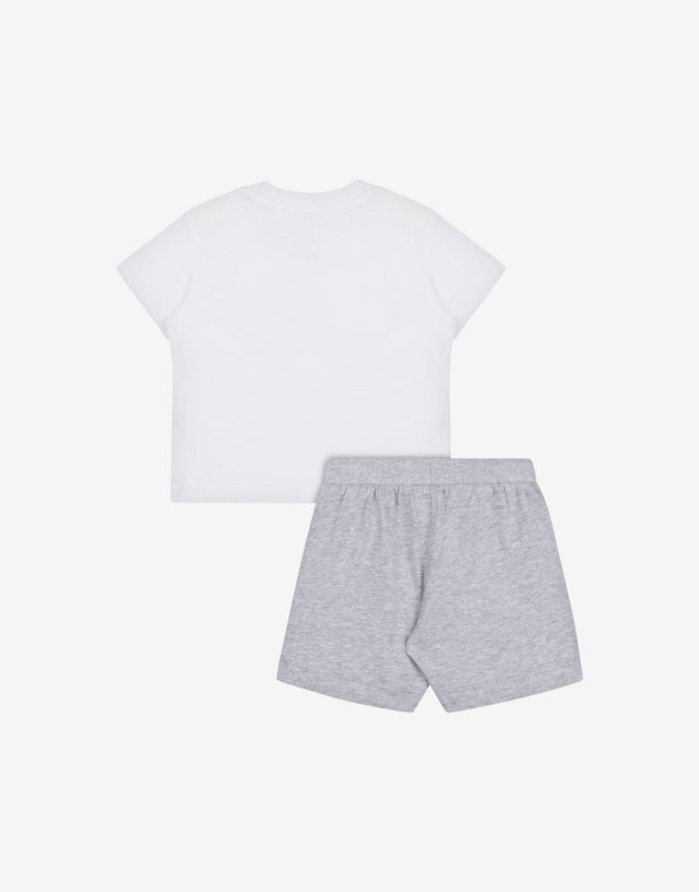 T-shirt e short in jersey Teddy Bear Grigio Moschino 1