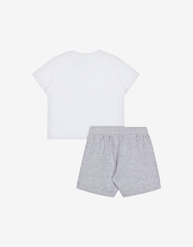 T-shirt e short in jersey Teddy Bear Grigio Moschino 1