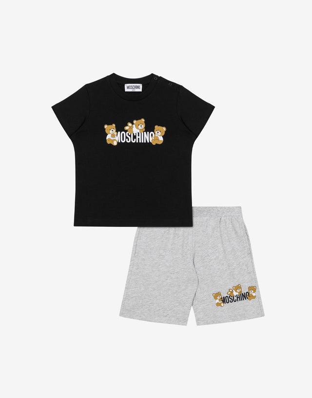 T-shirt e short in jersey Teddy Bear  Moschino 0