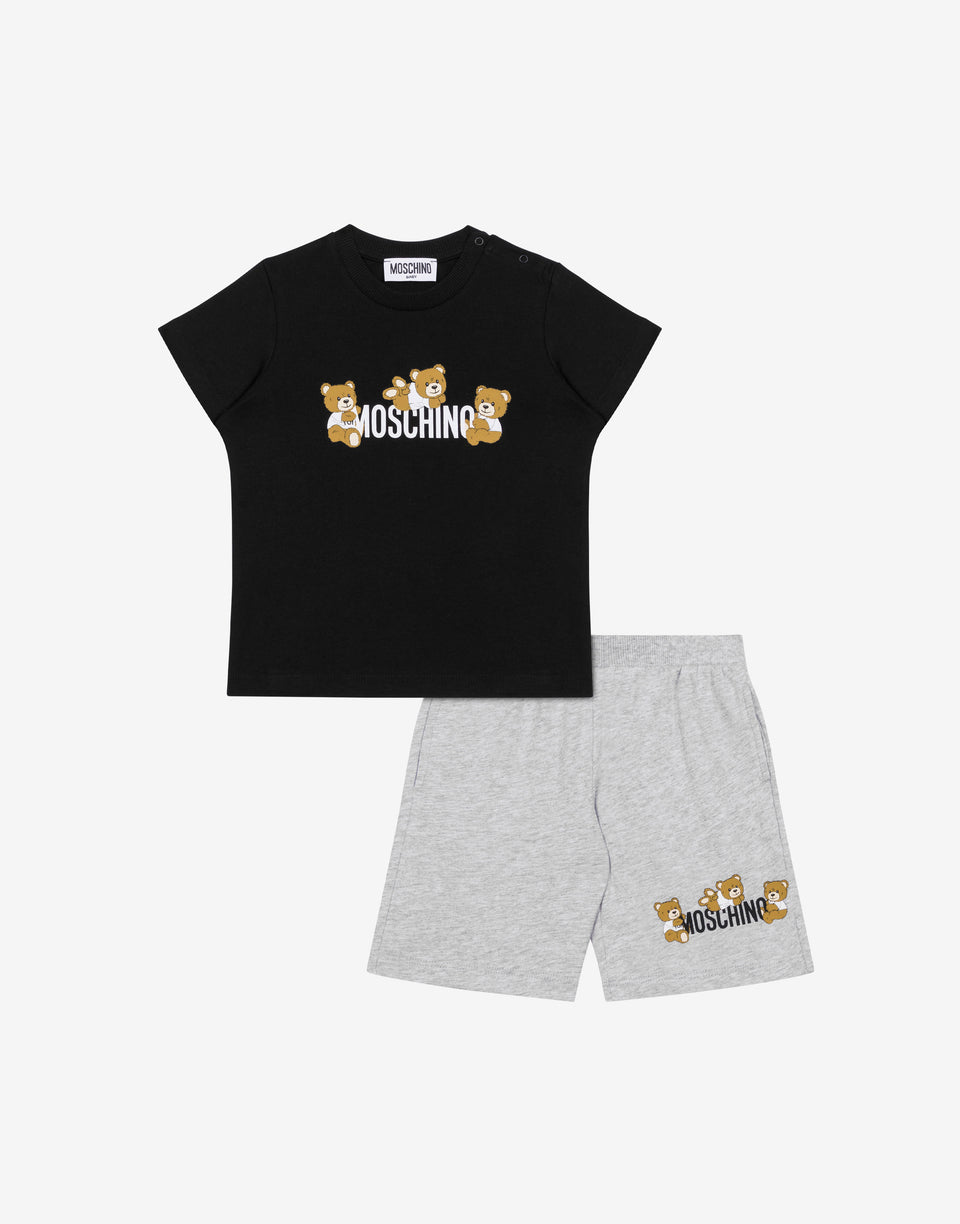 Ensemble T-shirt et short en jersey Teddy Bear  Moschino 0