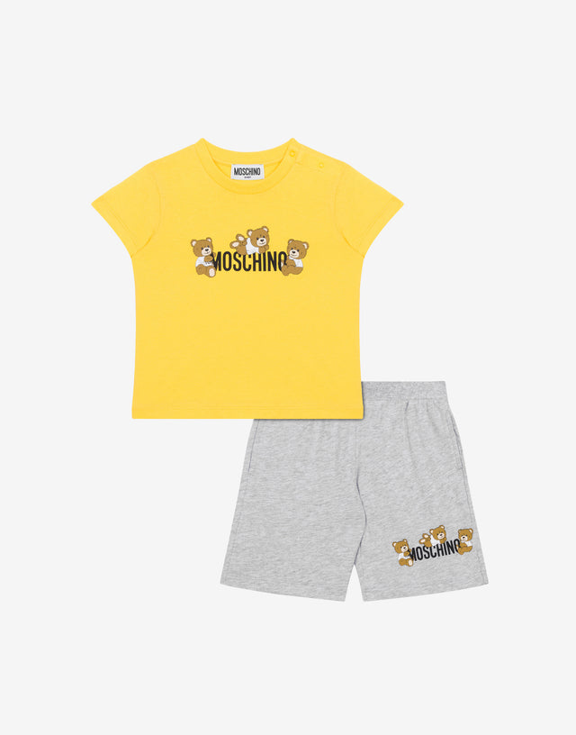 T-shirt e short in jersey Teddy Bear  Moschino 0
