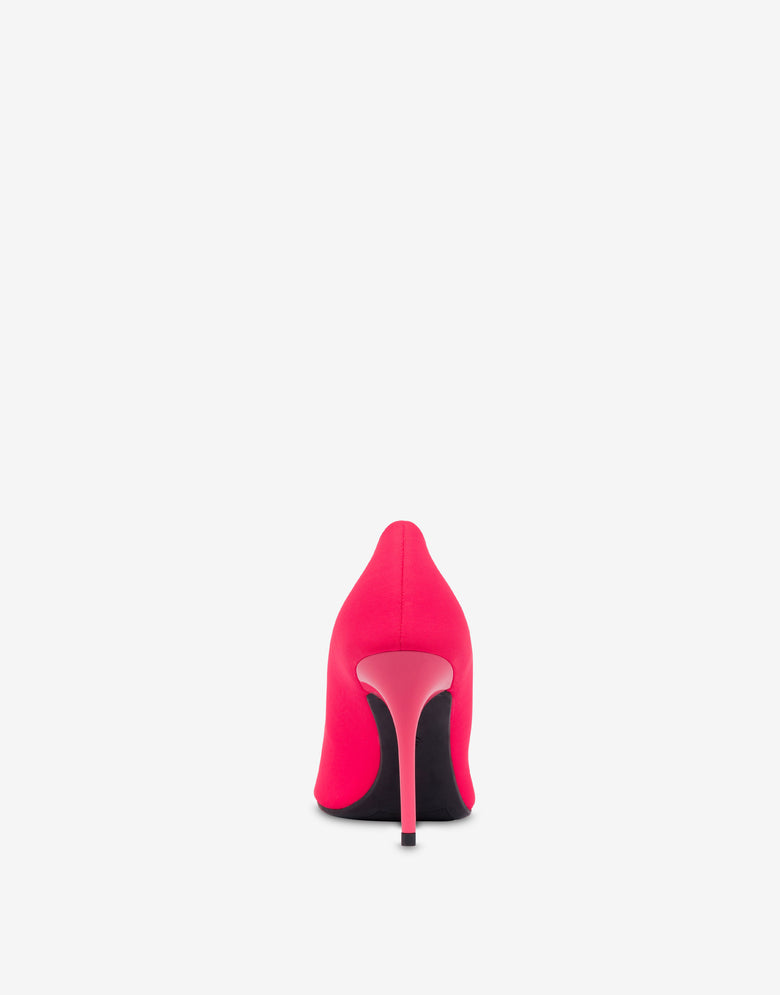 Escarpins en lycra Rubber Logo Rouge Love Moschino 2