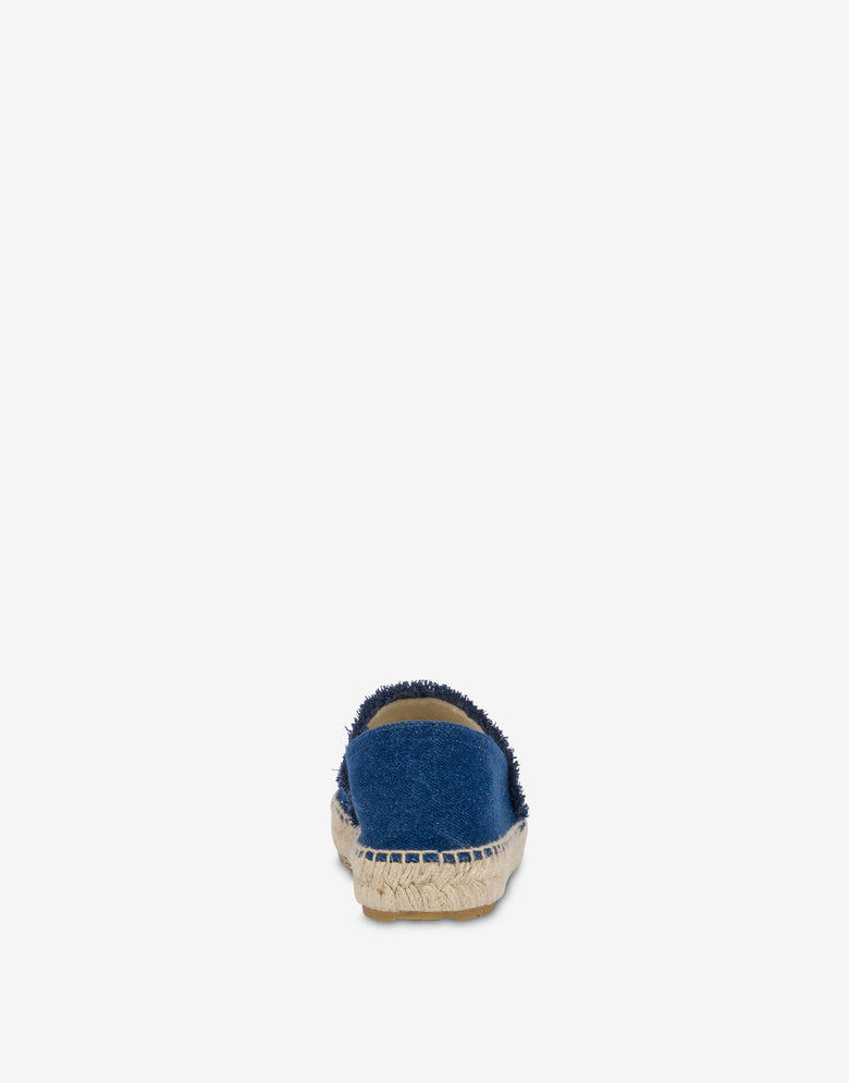 Espadrilles en denim avec broderie Denim foncé Love Moschino 2