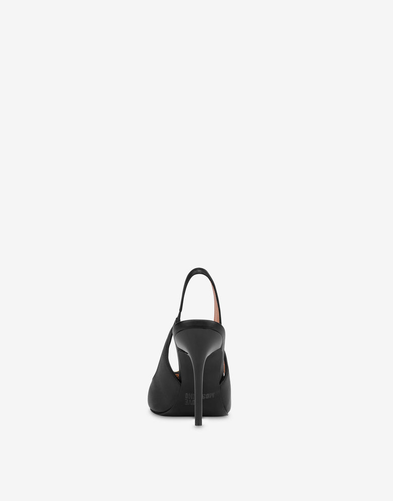 Escarpin en cuir de veau Noir Love Moschino 2