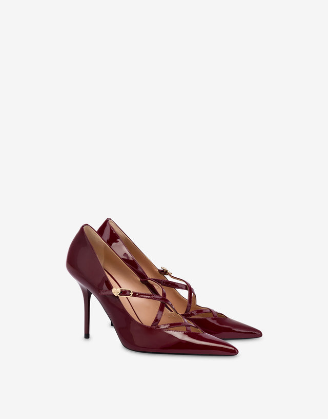 Patent leather pumps Bordeaux Love Moschino 0