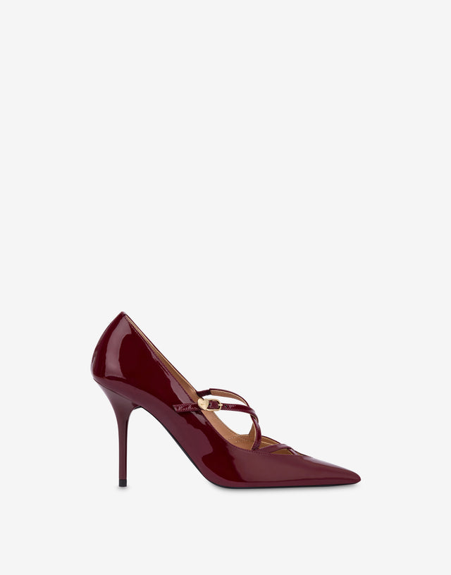 Patent leather pumps Bordeaux Love Moschino 1