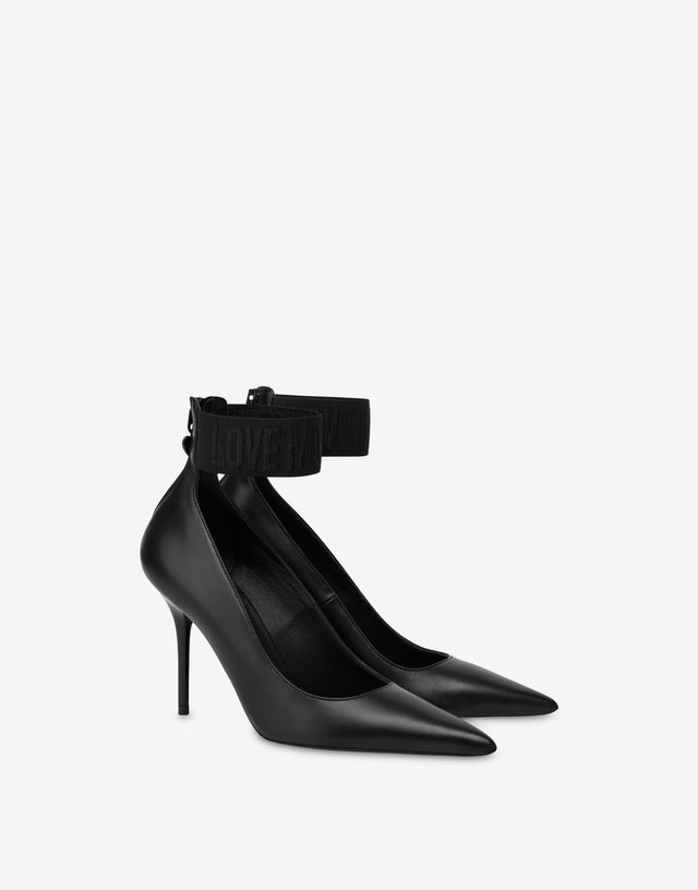 Calfskin pumps Black Love Moschino 0
