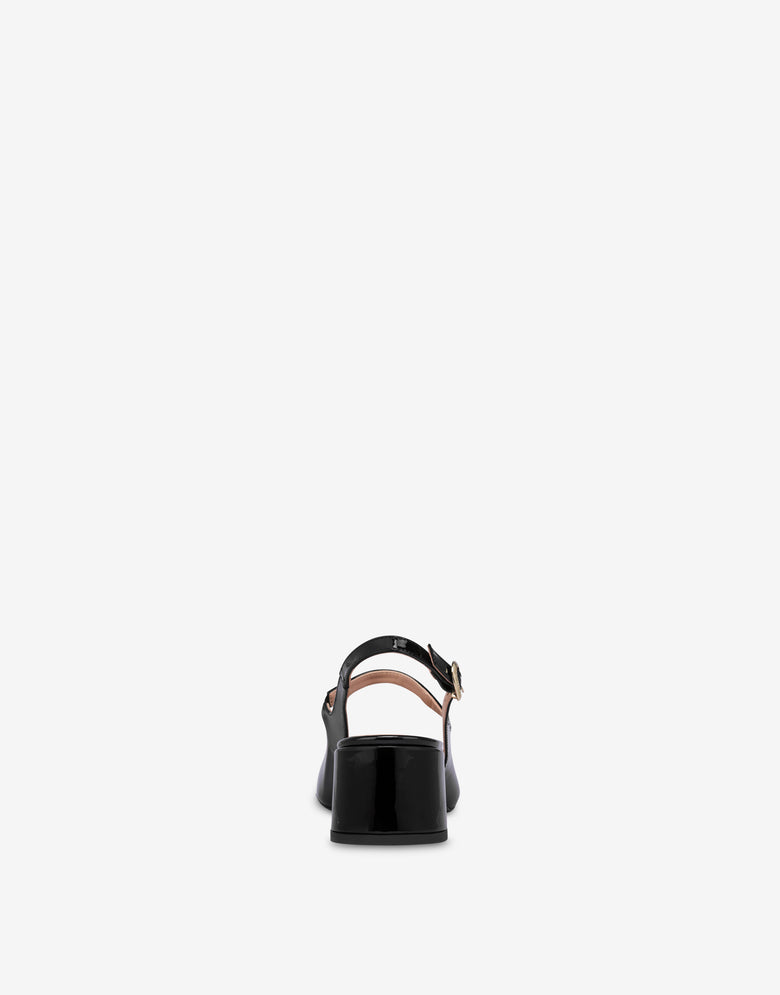 Patent leather slingback Mary Jane Black Love Moschino 2