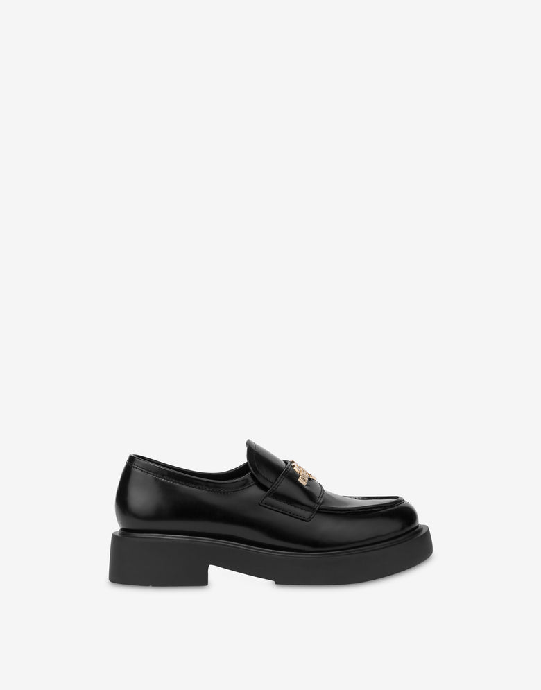 Mocassini in vitello abrasivato City Love Nero Love Moschino 1