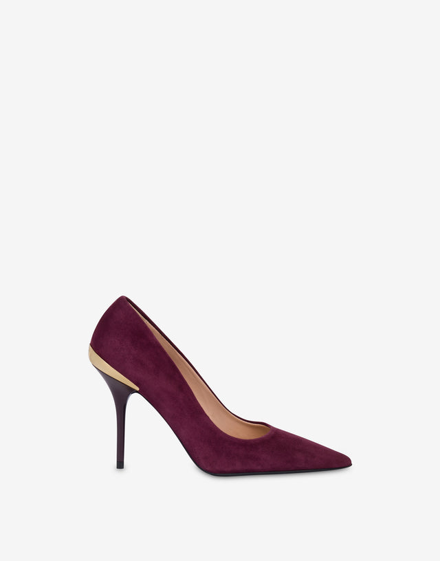 Suede pumps Bordeaux Love Moschino 1