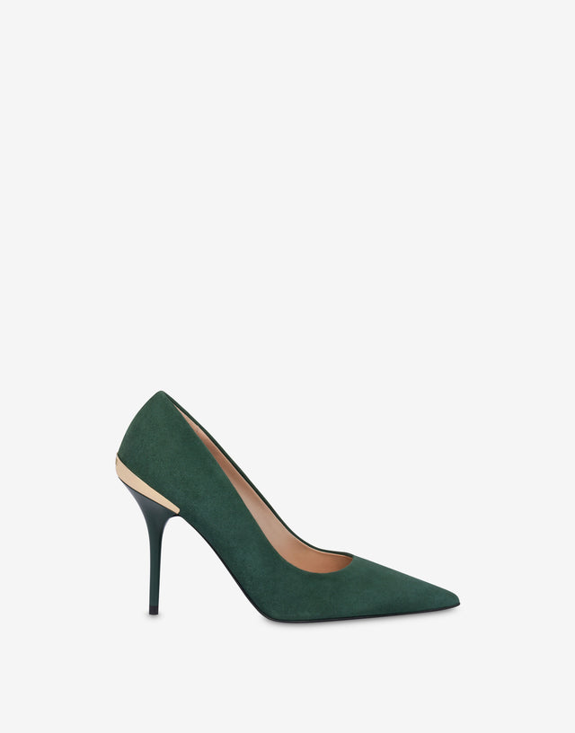Suede pumps Bottle green Love Moschino 1