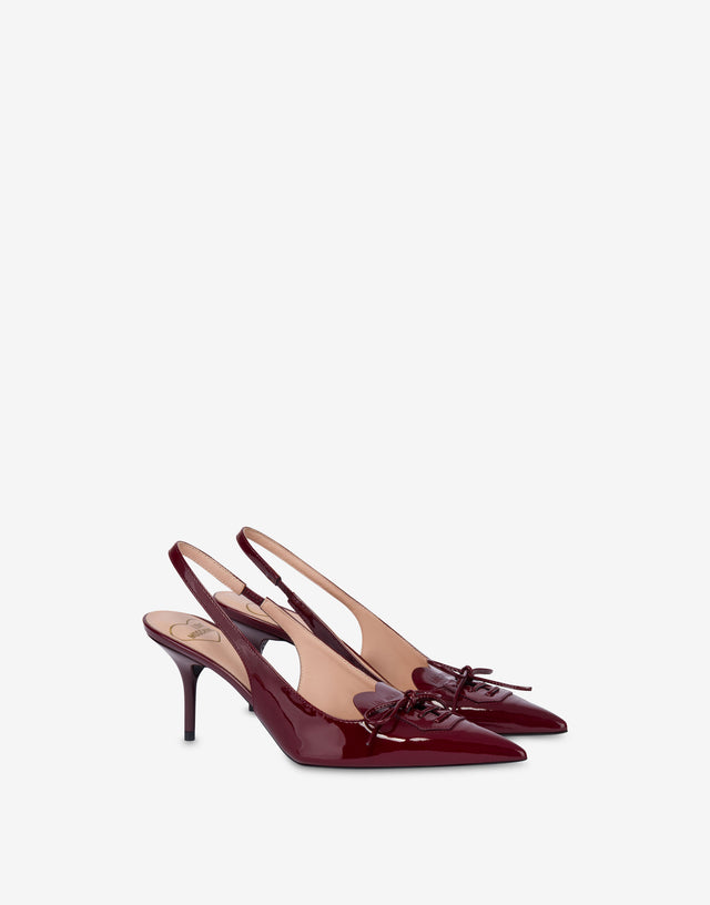 Patent leather slingback Bordeaux Love Moschino 0