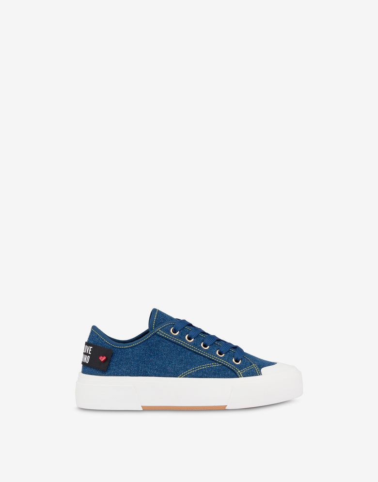 Sneakers en denim New Pop Love Denim foncé Love Moschino 1