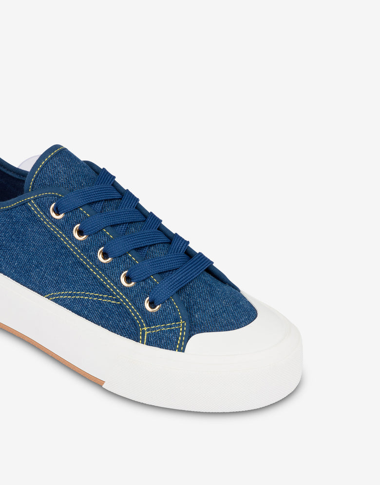 Sneakers en denim New Pop Love Denim foncé Love Moschino 3