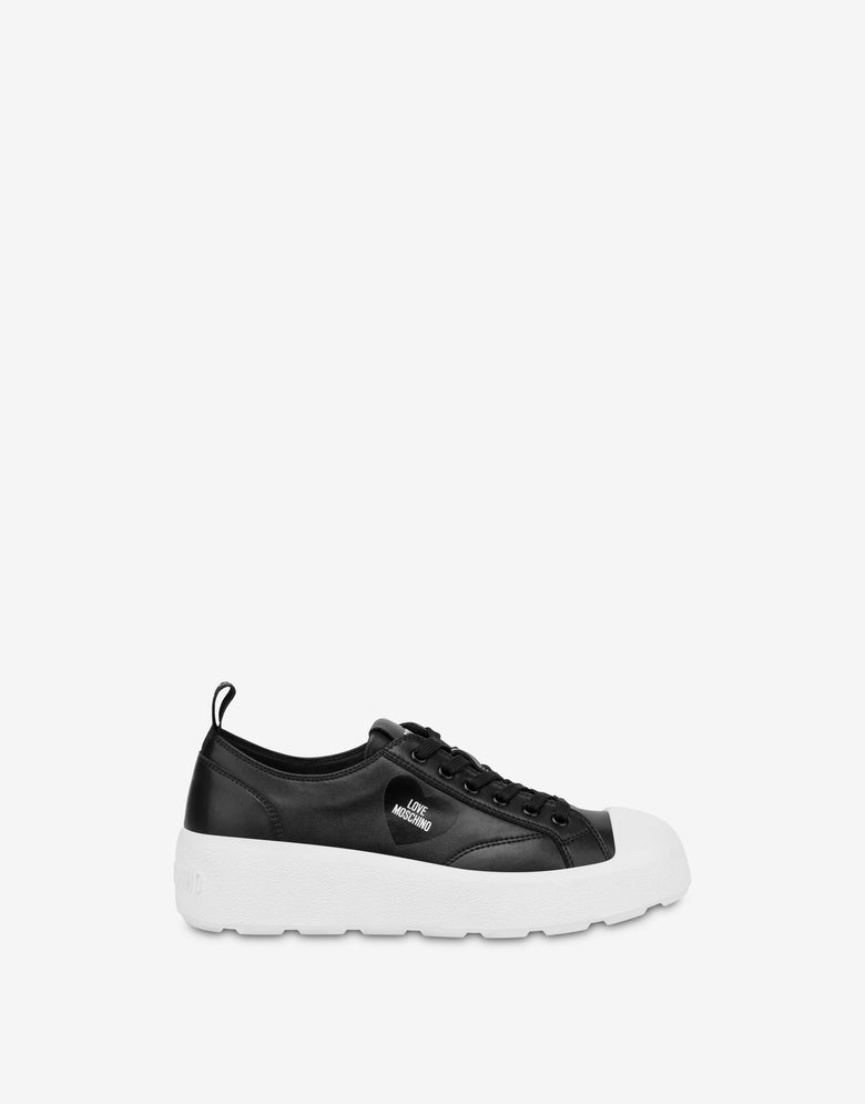 Calf Sneakers Black Love Moschino 1