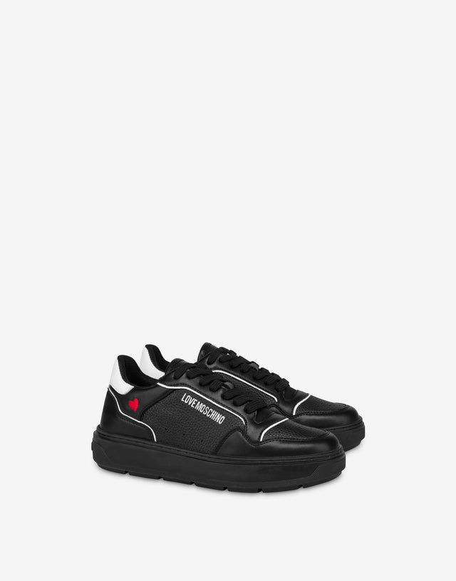 Calfskin sneakers Bold Love Black Love Moschino 0