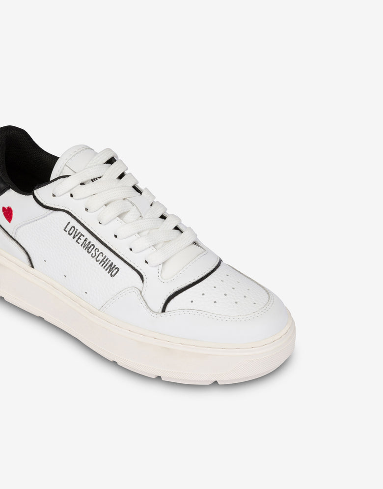 Baskets en veau Bold Love Blanc Love Moschino 3