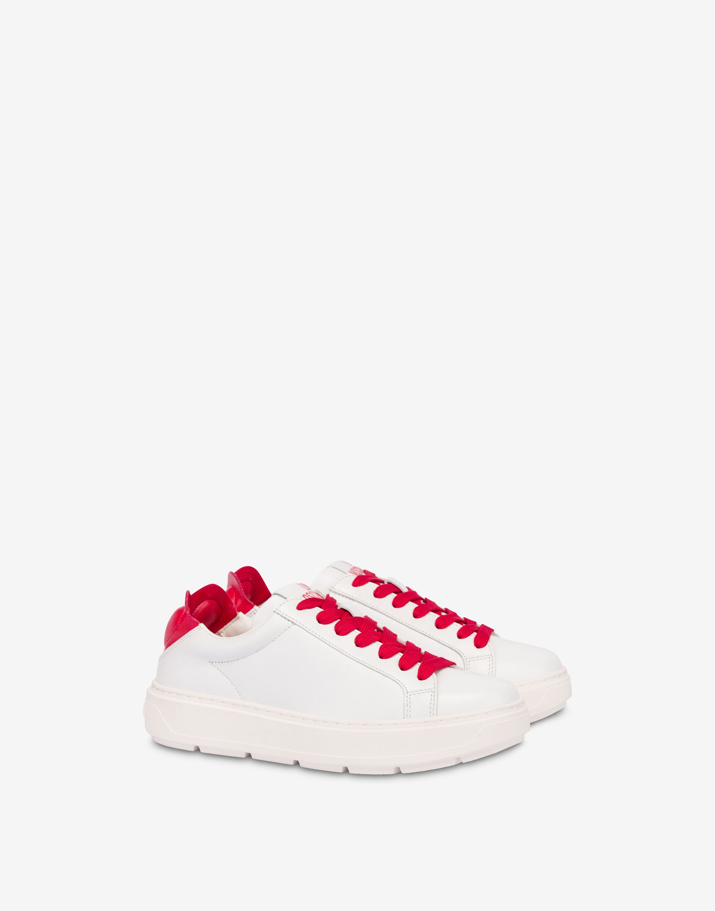 Nappa leather and lambskin sneakers