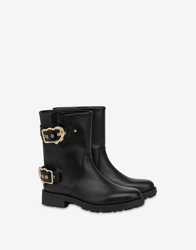 Calf ankle boots Black Love Moschino 0