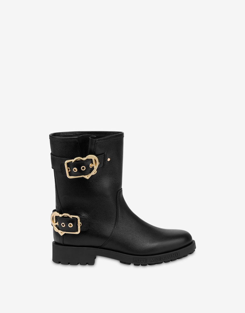 Calf ankle boots Black Love Moschino 1