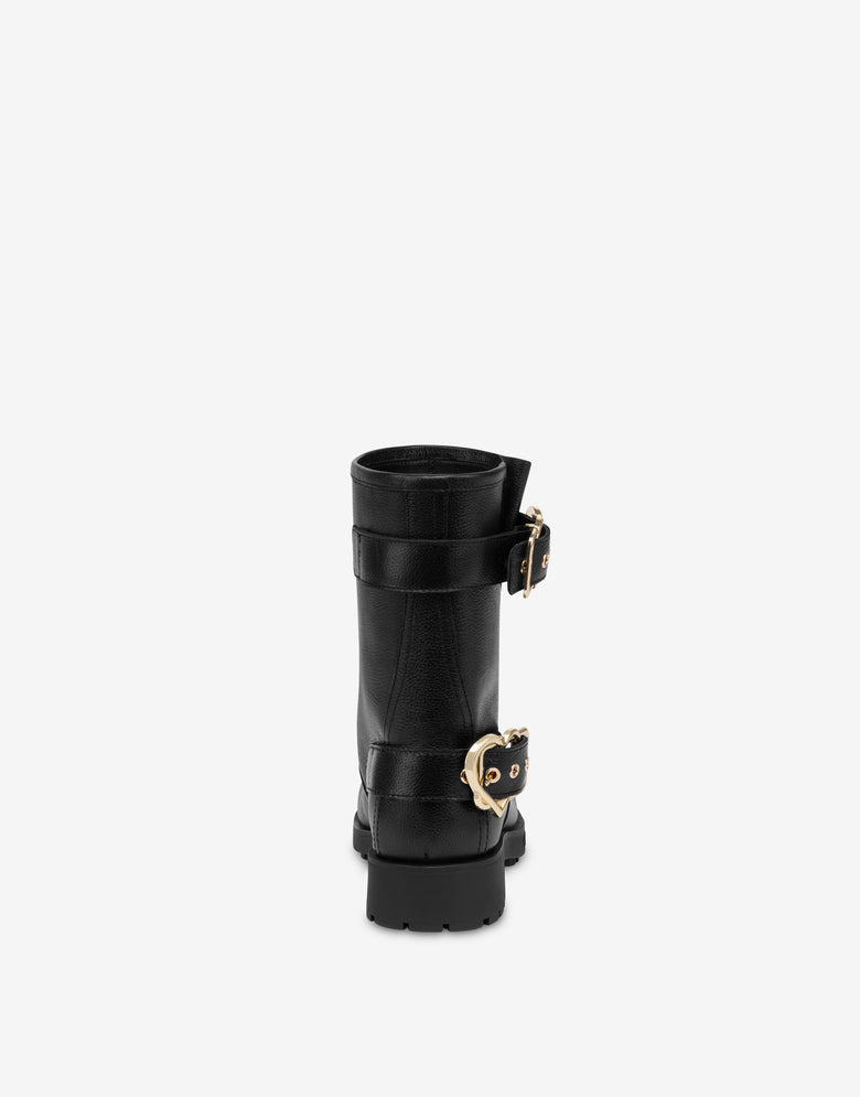 Calf ankle boots Black Love Moschino 2