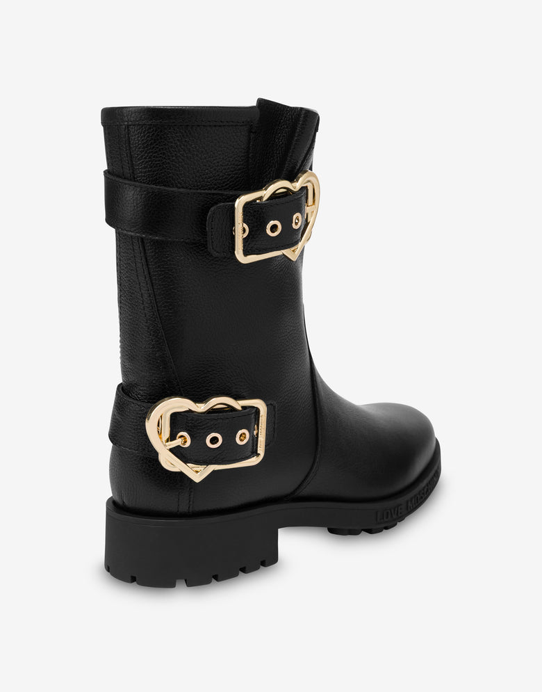Calf ankle boots Black Love Moschino 3