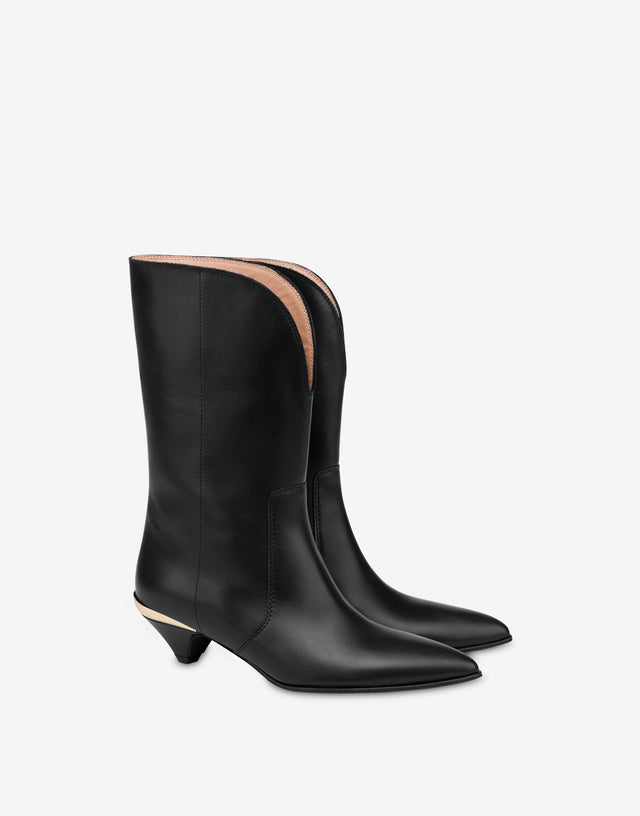 Calf ankle boots Black Love Moschino 0